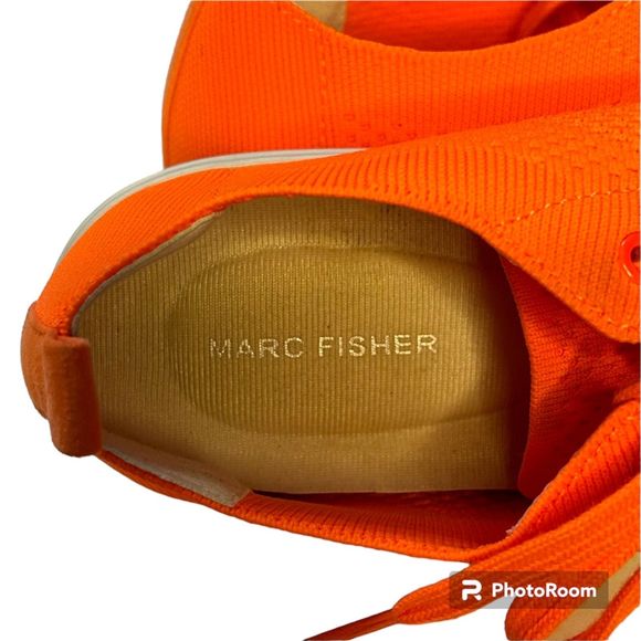 Marc Fisher knit neon orange sneakers Excellent! - Picture 8 of 9